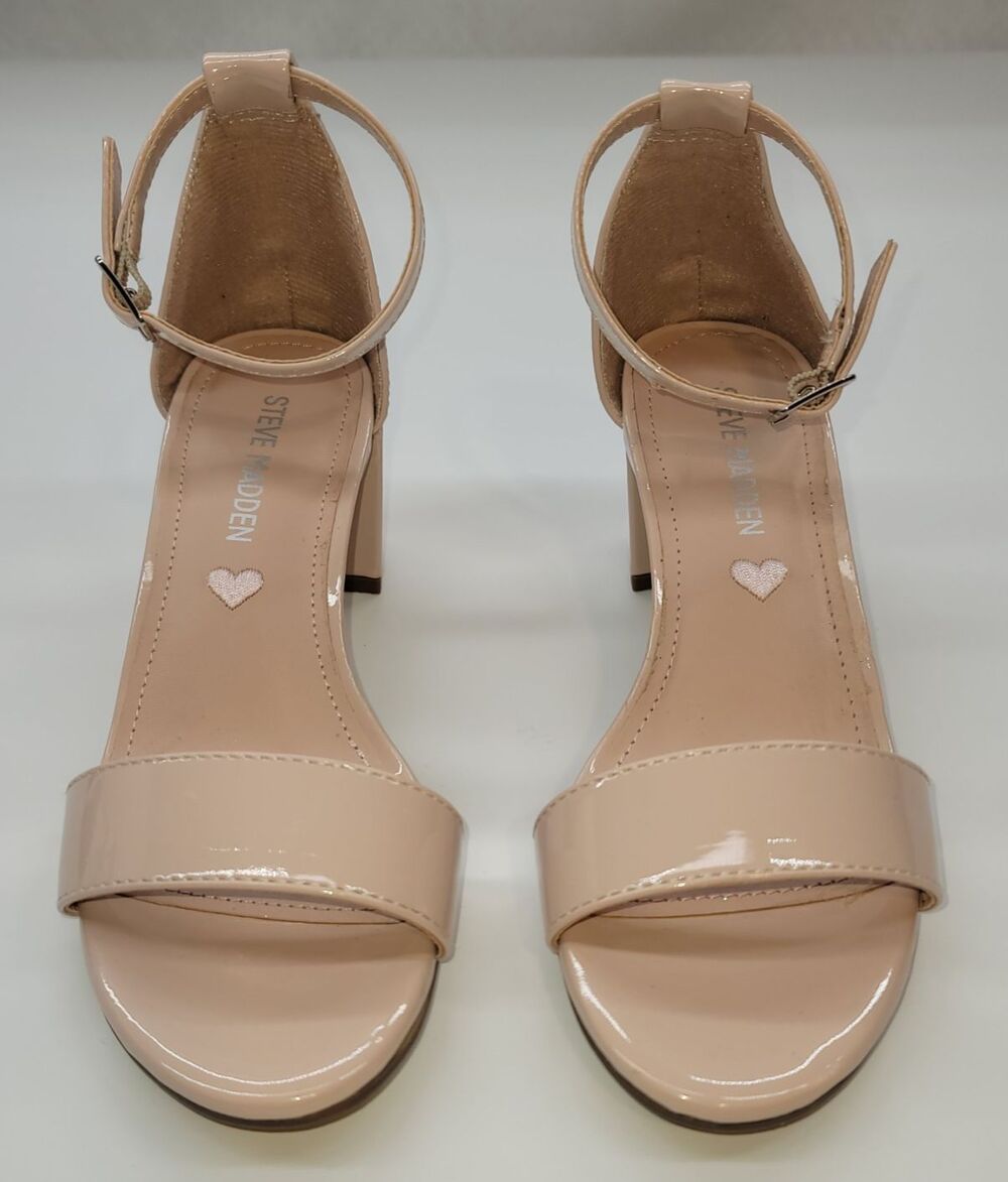 Steve Madden Kids JCarrson Blush Patent Block Heel Dress Sandals Girls Size 4M